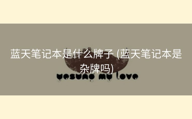 蓝天笔记本是什么牌子 (蓝天笔记本是杂牌吗)