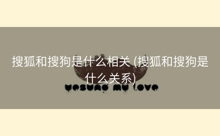 搜狐和搜狗是什么相关 (搜狐和搜狗是什么关系)