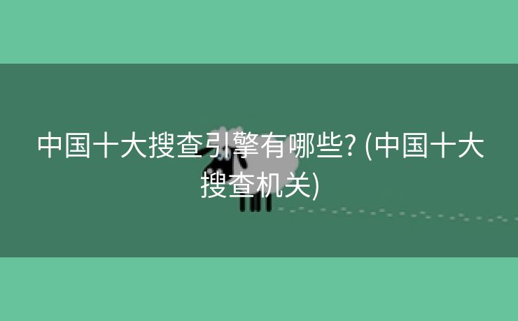 中国十大搜查引擎有哪些? (中国十大搜查机关)
