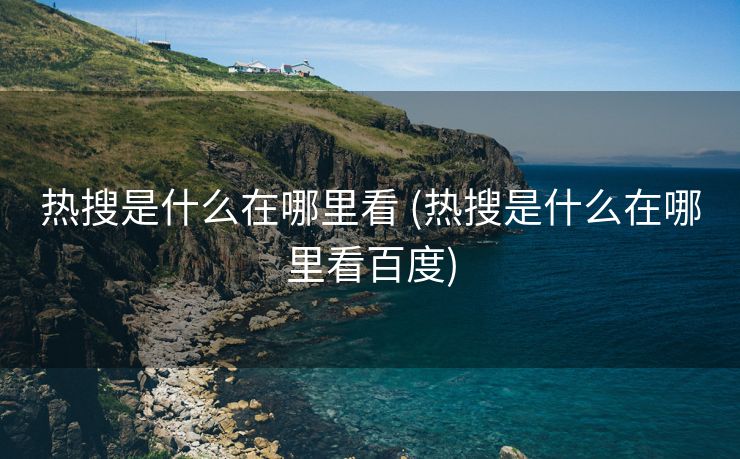 热搜是什么在哪里看 (热搜是什么在哪里看百度)