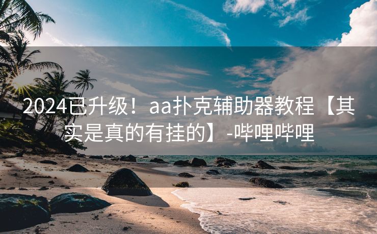 2024已升级！aa扑克辅助器教程【其实是真的有挂的】-哔哩哔哩