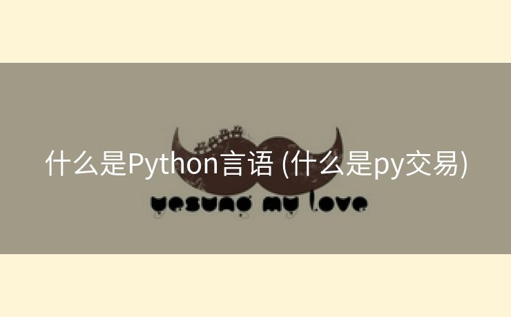 什么是Python言语 (什么是py交易)
