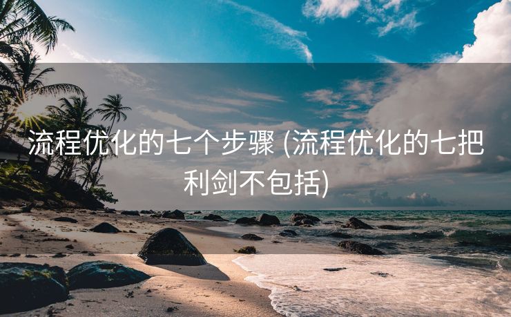 流程优化的七个步骤 (流程优化的七把利剑不包括)