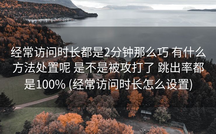 经常访问时长都是2分钟那么巧 有什么方法处置呢 是不是被攻打了 跳出率都是100% (经常访问时长怎么设置)