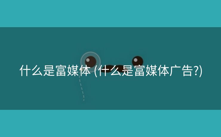 什么是富媒体 (什么是富媒体广告?)