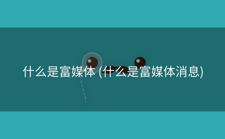 什么是富媒体 (什么是富媒体消息)