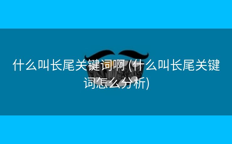 什么叫长尾关键词啊 (什么叫长尾关键词怎么分析)