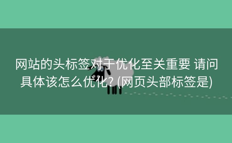 网站的头标签对于优化至关重要 请问具体该怎么优化? (网页头部标签是)