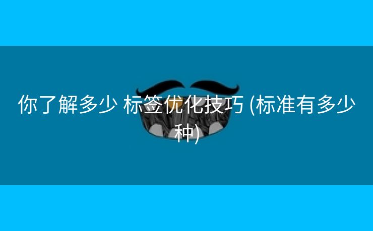 你了解多少 标签优化技巧 (标准有多少种)