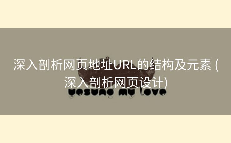深入剖析网页地址URL的结构及元素 (深入剖析网页设计)