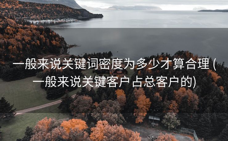 一般来说关键词密度为多少才算合理 (一般来说关键客户占总客户的)