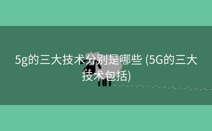 5g的三大技术分别是哪些 (5G的三大技术包括)