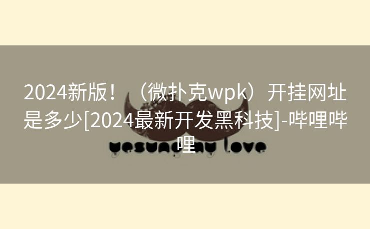 2024新版！（微扑克wpk）开挂网址是多少[2024最新开发黑科技]-哔哩哔哩