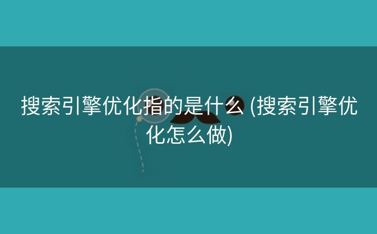 搜索引擎优化指的是什么 (搜索引擎优化怎么做)