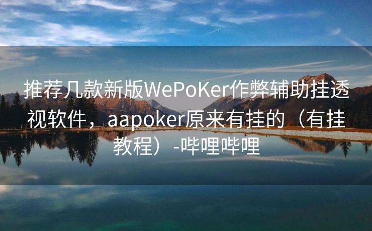 推荐几款新版WePoKer作弊辅助挂透视软件，aapoker原来有挂的（有挂教程）-哔哩哔哩