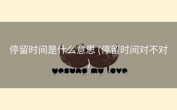 停留时间是什么意思 (停留时间对不对)