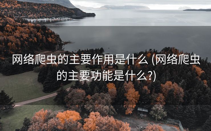 网络爬虫的主要作用是什么 (网络爬虫的主要功能是什么?)