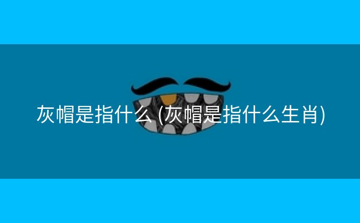灰帽是指什么 (灰帽是指什么生肖)