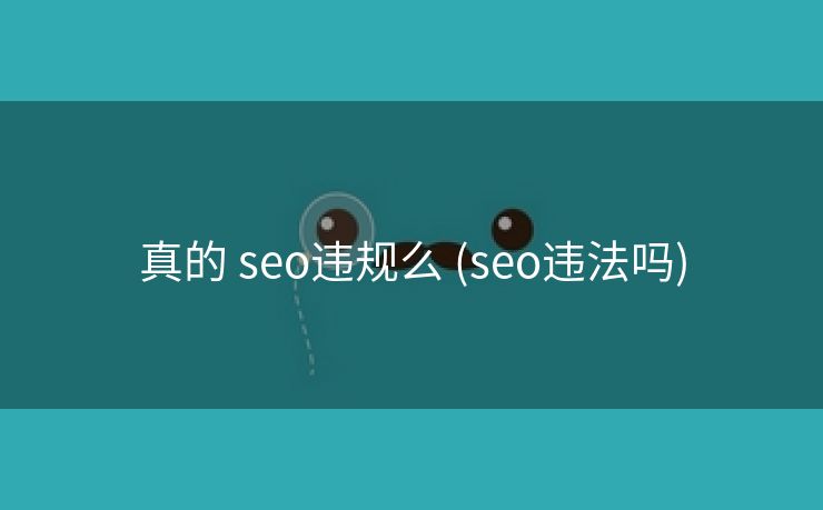 真的 seo违规么 (seo违法吗)