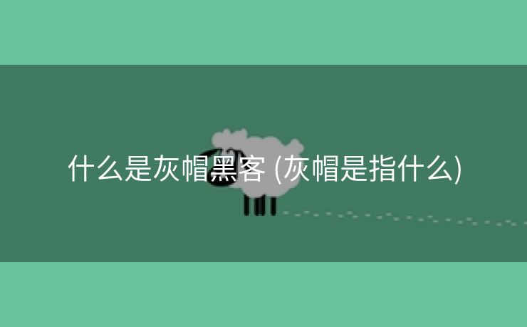 什么是灰帽黑客 (灰帽是指什么)