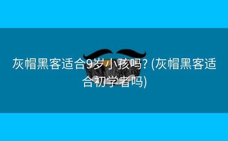 灰帽黑客适合9岁小孩吗? (灰帽黑客适合初学者吗)