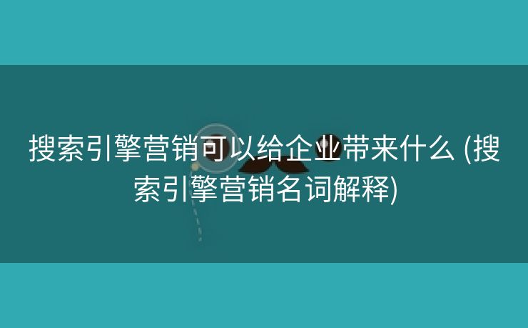搜索引擎营销可以给企业带来什么 (搜索引擎营销名词解释)