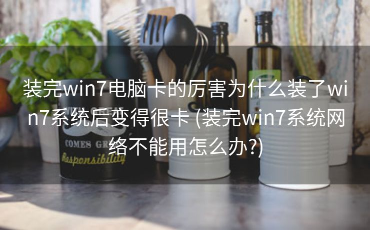 装完win7电脑卡的厉害为什么装了win7系统后变得很卡 (装完win7系统网络不能用怎么办?)