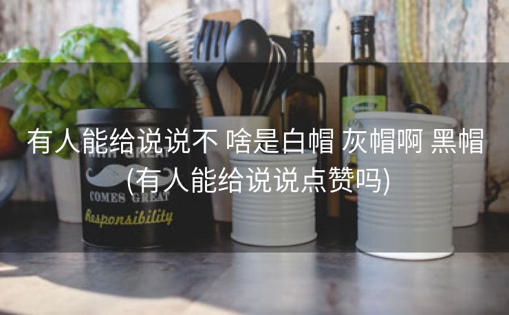 有人能给说说不 啥是白帽 灰帽啊 黑帽 (有人能给说说点赞吗)