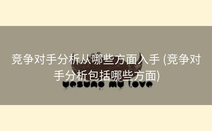 竞争对手分析从哪些方面入手 (竞争对手分析包括哪些方面)