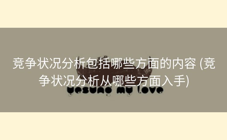 竞争状况分析包括哪些方面的内容 (竞争状况分析从哪些方面入手)