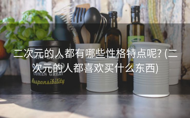 二次元的人都有哪些性格特点呢? (二次元的人都喜欢买什么东西)