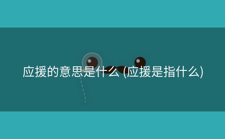 应援的意思是什么 (应援是指什么)