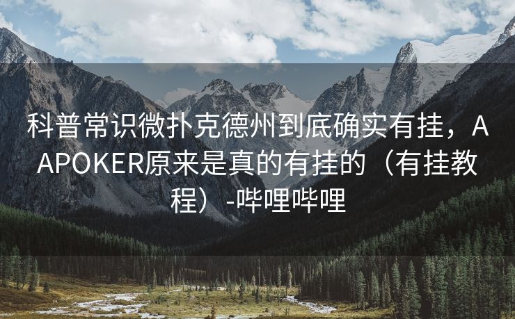科普常识微扑克德州到底确实有挂,AAPOKER原来是真的有挂的(有挂教程)-哔哩哔哩 科普常识微扑克德州到底确实有挂,AAPOKER原来是真的有挂的(有挂教程)-哔哩哔哩
