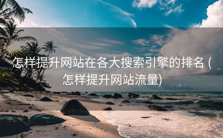 怎样提升网站在各大搜索引擎的排名 (怎样提升网站流量)