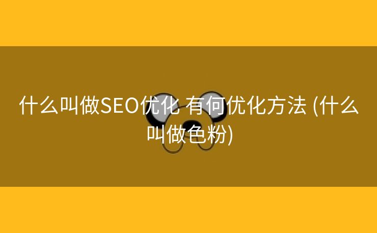 什么叫做SEO优化 有何优化方法 (什么叫做色粉)