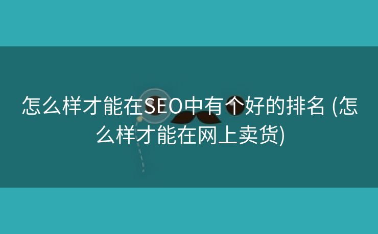 怎么样才能在SEO中有个好的排名 (怎么样才能在网上卖货)