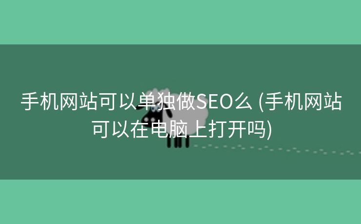 手机网站可以单独做SEO么 (手机网站可以在电脑上打开吗)