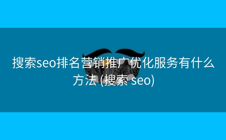 搜索seo排名营销推广优化服务有什么方法 (搜索 seo)
