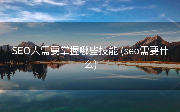 SEO人需要掌握哪些技能 (seo需要什么)