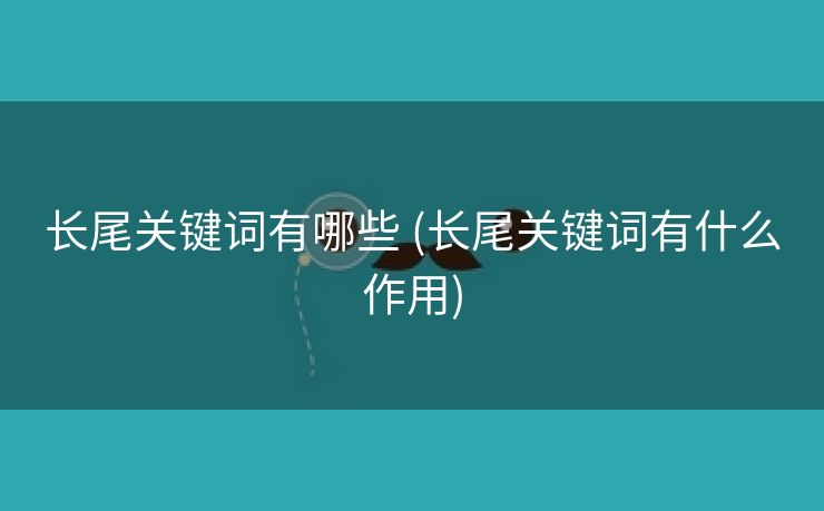 长尾关键词有哪些 (长尾关键词有什么作用)