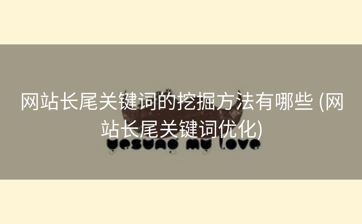 网站长尾关键词的挖掘方法有哪些 (网站长尾关键词优化)
