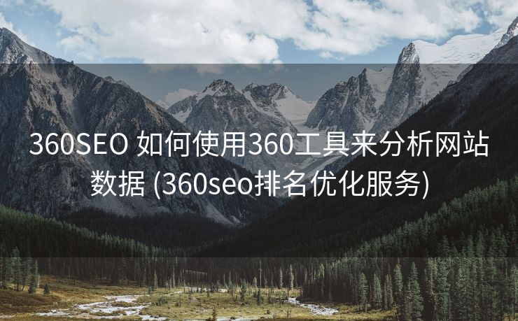 360SEO 如何使用360工具来分析网站数据 (360seo排名优化服务)