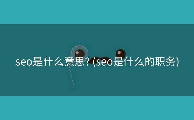 seo是什么意思? (seo是什么的职务)