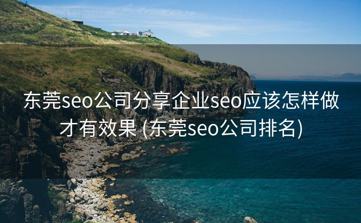 东莞seo公司分享企业seo应该怎样做才有效果 (东莞seo公司排名)