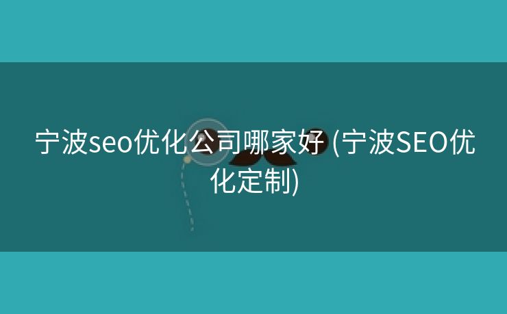 宁波seo优化公司哪家好 (宁波SEO优化定制)