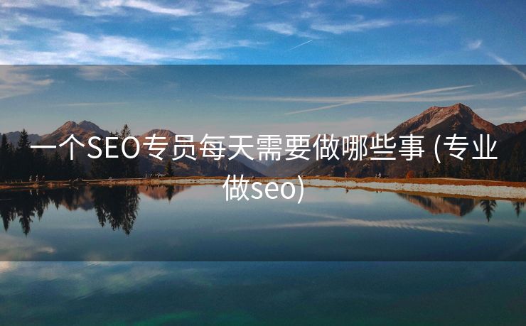 一个SEO专员每天需要做哪些事 (专业做seo)