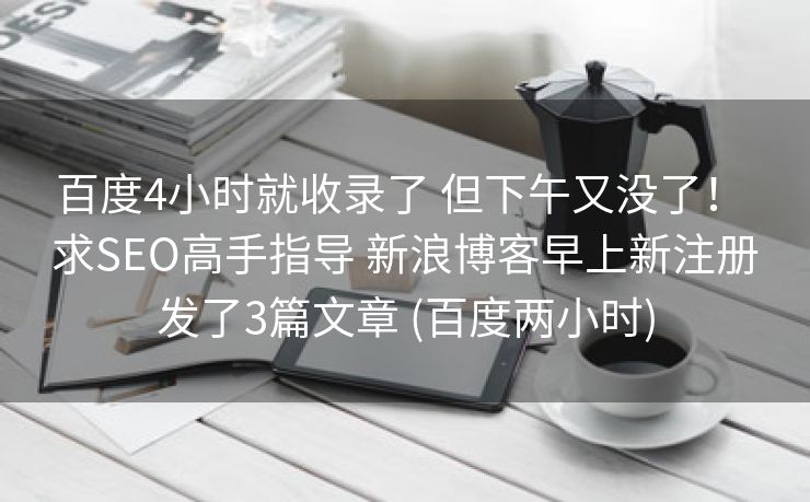 百度4小时就收录了 但下午又没了！ 求SEO高手指导 新浪博客早上新注册发了3篇文章 (百度两小时)
