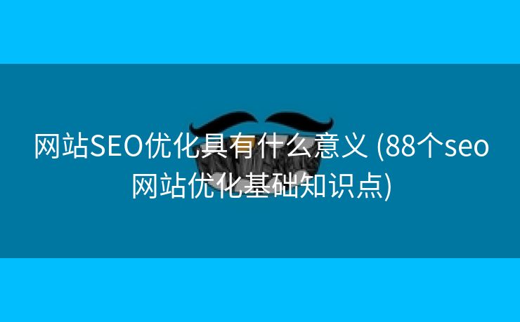 网站SEO优化具有什么意义 (88个seo网站优化基础知识点)