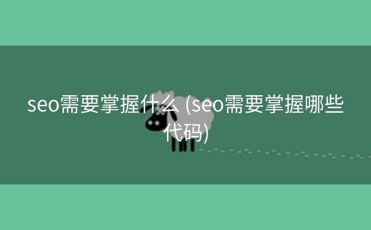 seo需要掌握什么 (seo需要掌握哪些代码)