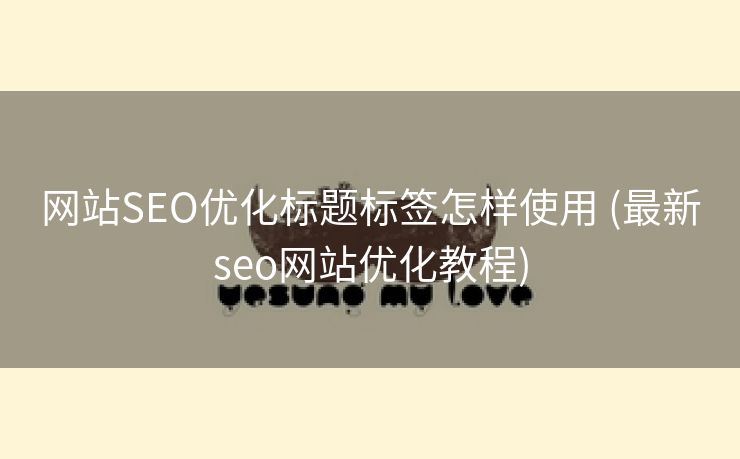 网站SEO优化标题标签怎样使用 (最新seo网站优化教程)